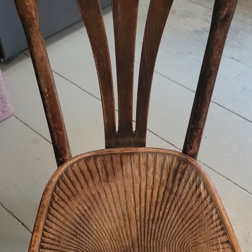 Antique wooden chair brown - wooden,