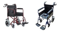 Aluminium Travel Wheelchair Lightweight Folding Attendant Portable Wheel Chair