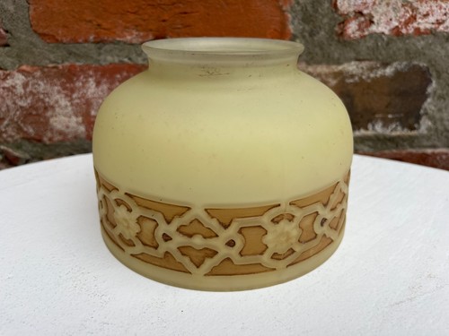 Antique glass lamp embossed - antique,