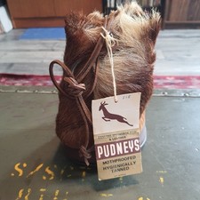 Vintage 50s Pudneys Genuine Springbok Skin & Leather Cinch Top Handbag Purse