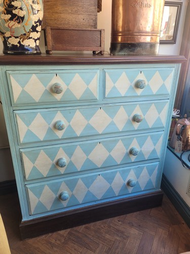 Mahogany upcycled painted - mahogany,