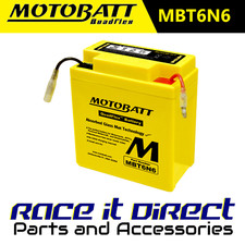 Motobatt Premium Battery for Honda CB 125 1976 MBT6N6 AGM