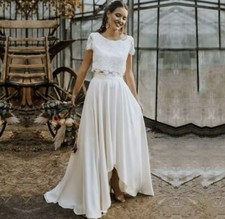 Twopiece wedding dress - Lace  Boho Bohemian