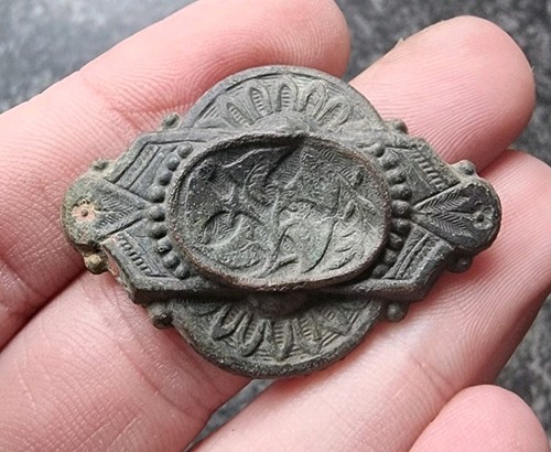 Metal detecting find brooch - metal,