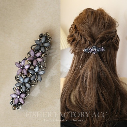 Flower hair clips - hair, barrettes