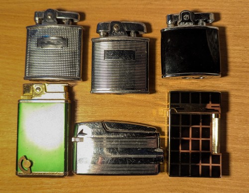Six vintage petrol gas - six,