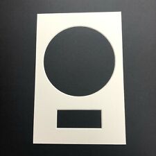 30x21cm size Mount for 7 inch vinyl single record + text box below all bevel cut