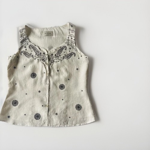 Linen vest woman - linen,