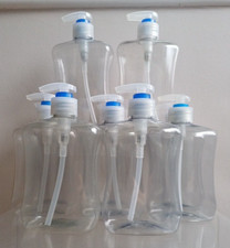 Empty Soap Bottles x 10 Dispenser 500ml Handwash Liquid Wash Pump Plain Reuse