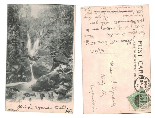 Vintage postcard stock ghyll - vintage,