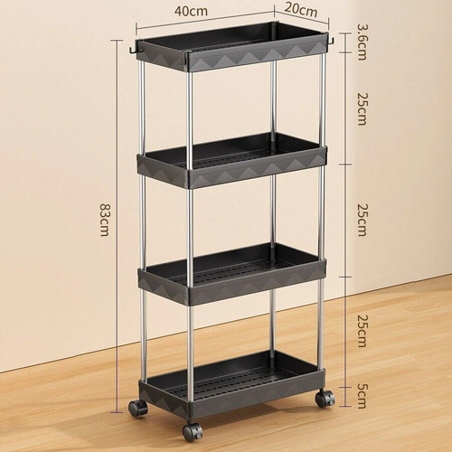 Slim tier rack trolley on - rack,