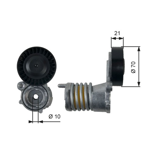 Gates auxiliary belt tensioner - gates,