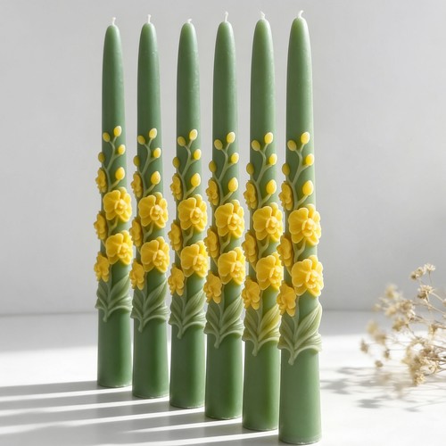 Long pole candle mold - 3d,