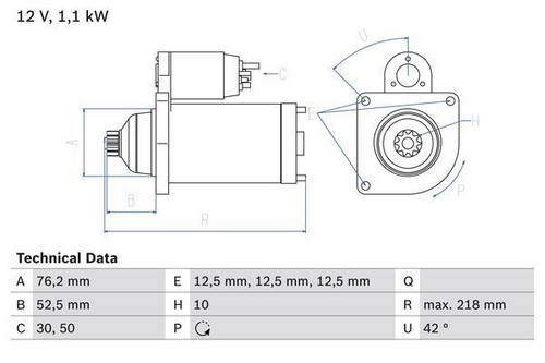 Bosch starter motor for - starter, vw