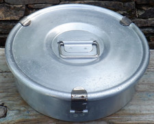 GRUNDY Aluminium Food Container Vintage Portable Camping Teddington 24 cm Diam.