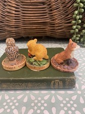 A Mix collection of  Lyons Tetley Tea collectable Woodland Animals (1997). X 3