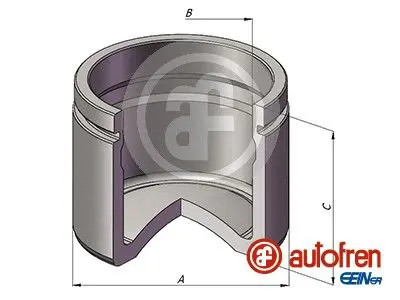 Brake caliper piston - , front