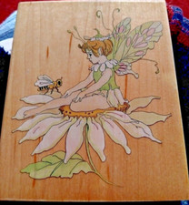 Large Wooden Fairy on Daisy by