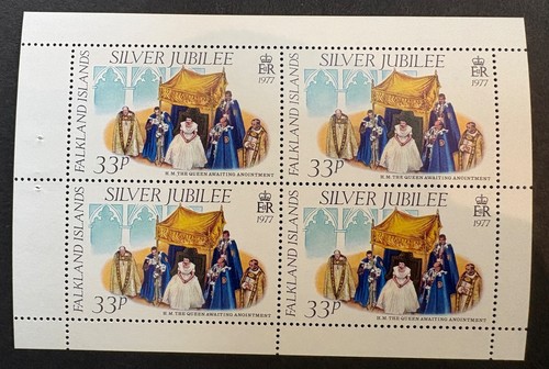 Falklands 1977 sg327a silver - falklands,