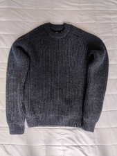 Finisterre Mens Knitted Wool Knit Jumper Size - XS Extra Small 100% British Wool