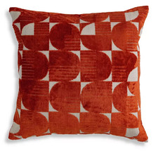 Habitat Jacquard Effect Cushion Orange 43x43cm Modern Decorative Pillow New