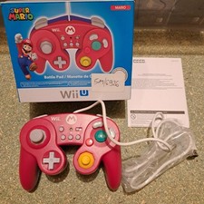 Mario Battle Pad Nintendo Wii U Controller Wired Gamecube Super Smash Bros NEW