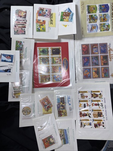 Large disney souvenir sheets - souvenir,