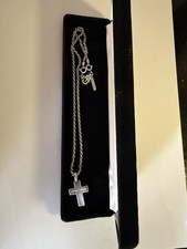 Men’s Emprio Armani Hallmarked Sterling Silver Cross And Chain