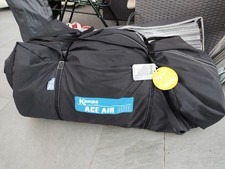 Kampa Ace Air 300 with pressure gauge pump, carpet, storm tie down kit, curtains