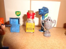 SCALEXTRIC Tri-ang 1960s TV camera'  TV'  oil bottle and odd trophy