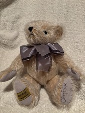 Merrythought Lavender Bear - Ltd Edition Number 66 - 22cm,  White Mohair - 2003