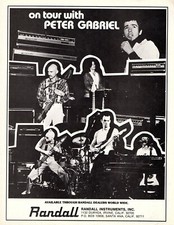 vtg 70s PETER GABRIEL TOUR