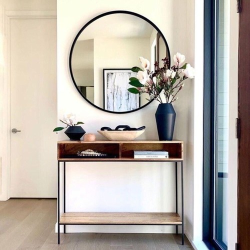 Round wall mirror - mirror, large