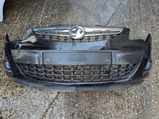 10-14 VAUXHALL CORSA D FACELIFT FRONT BUMPER & FOGS - DAMAGED - CARBON FLASH 22C