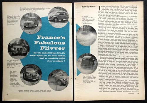 Citroen 2cv deux chevaux 1961 - citroen,