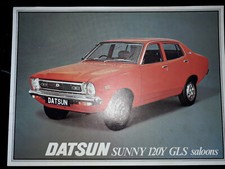 Datsun Sunny 120Y GLS Saloons Brochure/Leaflet 1977