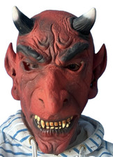Devil Fancy Dress Mask Face Party Halloween Masquerade Satan Masks Costume Wear