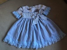 QUINPER  STUNNING SPANISH / ROMANY GIRLS HAT/SPOT PRINT DRESS..AGE 4 Years. NWOT