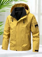 Mens Waterproof Jacket Outdoor Hooded Windbreaker Hiking Camping Fishing Autumn