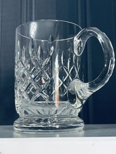 VINTAGE THOMAS WEBB VINTAGE 1/2 PT CUT GLASS TANKARD “LONDON CLEAR” SIGNED 