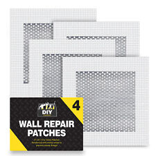 4pk Self Adhesive Wall Repair Patch 10cm x 10cm Mesh Drywall Ceilings Plastering