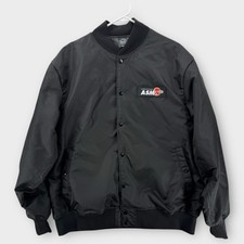 ASM IS DESIGN Bomber Jacket Mens XL Black Embroidered Honda Cars Yokohama NEW
