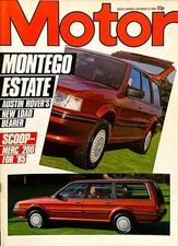 MOTOR MAGAZINE 13-OCT-84 - DeLorean DMC12, Austin Montego estate, Renault 25