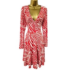 12 UK Karen Millen Ivory Red