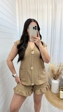 Women's Gold Button