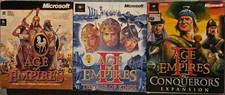 PC Age Of Empires I, II and Conqueror's Expansion Big Boxes, all complete