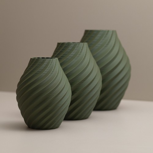 Olive green ornament vase - green,