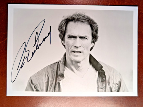 Clint eastwood hand signed 7x5 - clint,