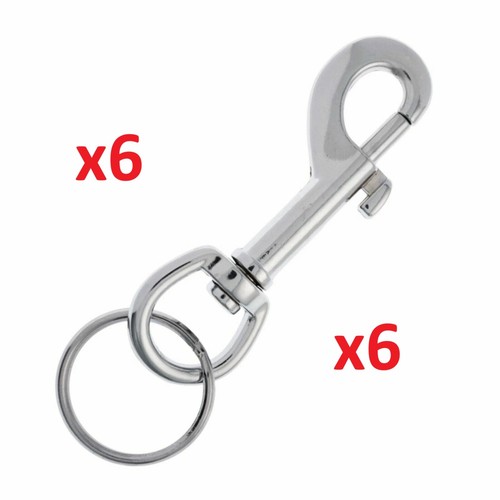 6pc metal belt clip hook - metal,