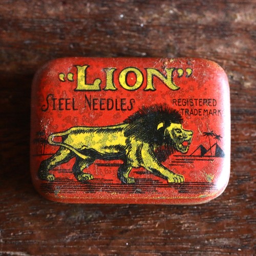 Antique lion steel needles - lion,